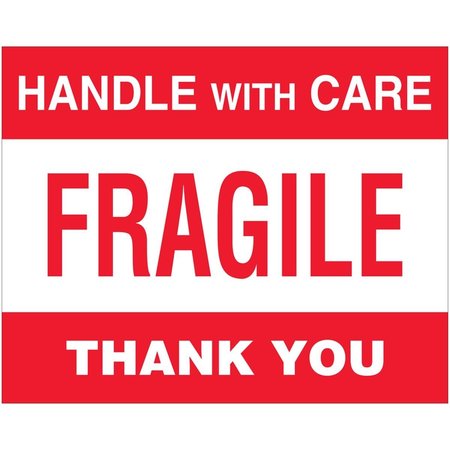 BOX PARTNERS 8 x 10 in. Fragile Handle with Care Labels DL1637